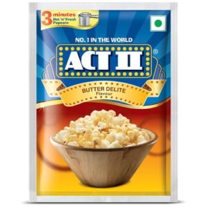 ACT II Instant Popcorn - Butter Delite Flavour, Snacks, 70 g Pouch MRP Rs 35