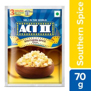 ACT II Instant Popcorn - Southern Spice Flavour, Snacks, 70 g Pouch MRP Rs 35