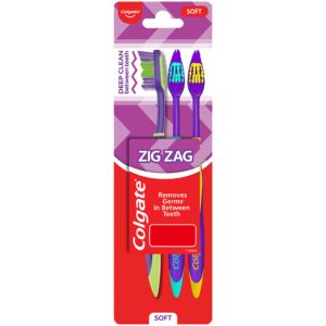 Colgate Zigzag Anti-Bacterial medium tooth brush 3 pieces MRP Rs 70