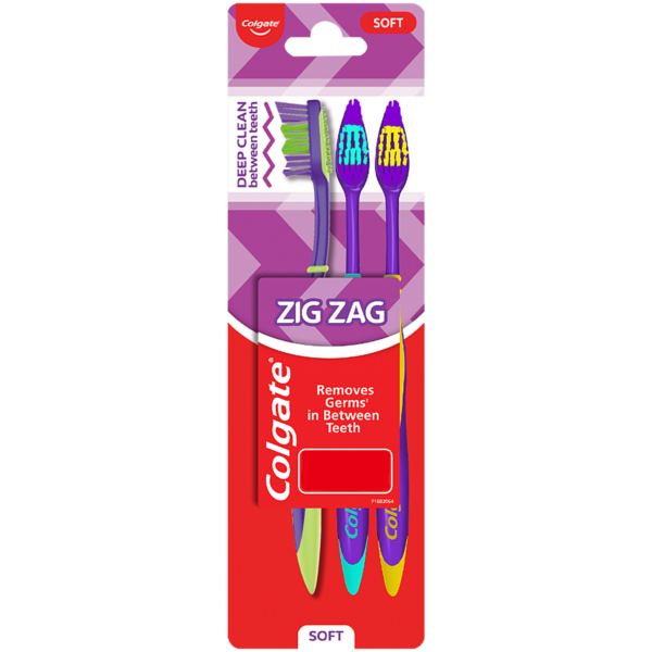 Colgate Zigzag Anti-Bacterial medium tooth brush 3 pieces MRP Rs 70