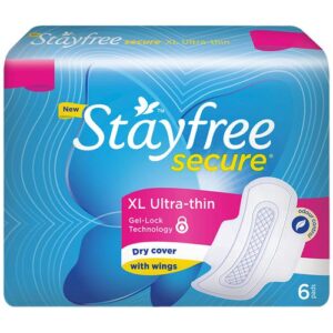 Stayfree secure xl ultra thin sanitary pads,6pcs MRP Rs 50
