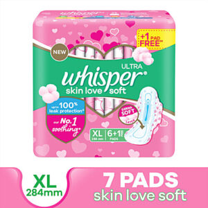 Whisper Ultra Skinlove Soft Sanitary Pads for Women MRP Rs 70