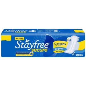 Stayfree Secure Cottony Wings, 6pcs MRP Rs 37