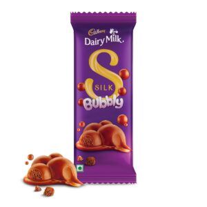 Cadbury Dairy Milk Silk Bubbly Chocolate Bar MRP Rs 185