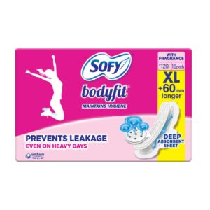 Sofy Bodyfit Sanitary Pads MRP Rs 120