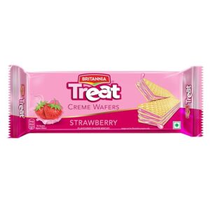 Britannia Treat Rich Creme Strawberry Wafers B1G1 MRP Rs 50