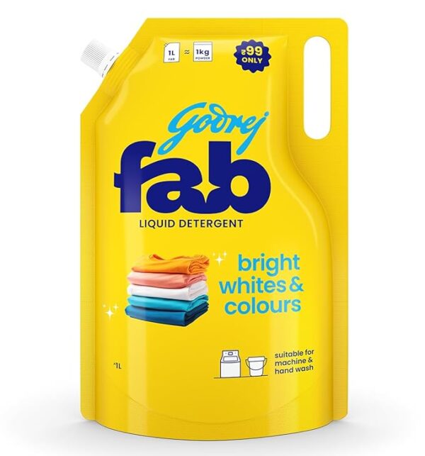 Godrej Fabric Liquid Detergent 1L MRP Rs 99