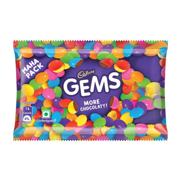 Cadbury Gems Chocolate Pouch MRP Rs 10