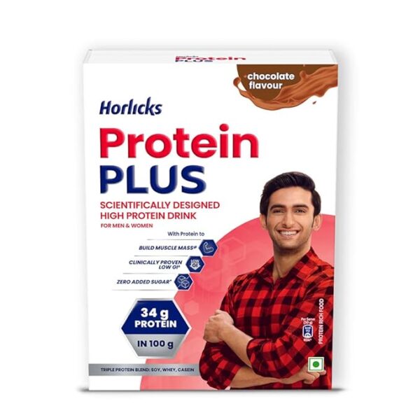 Horlicks Protein plus chocolate flavour MRP Rs 650