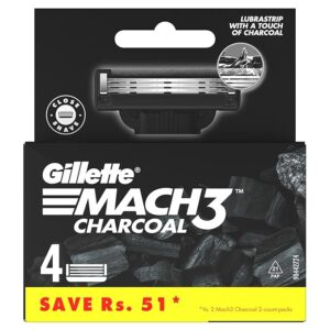 Gillette Mach3 Charcoal Shaving Razor for men MRP Rs 649