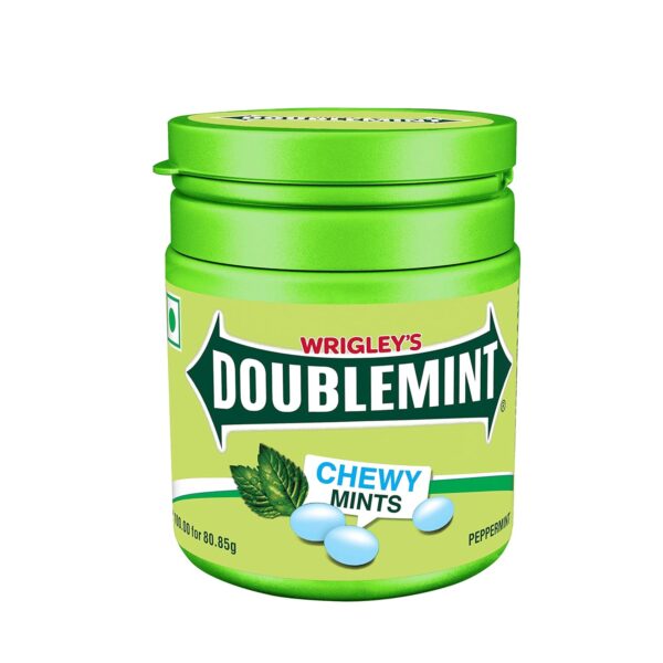 Doublemint Chewy Mints Peppermint Pot MRP Rs 50
