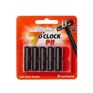 Gillette 7 'o' Clock PII Cartridges 5's MRP Rs 200