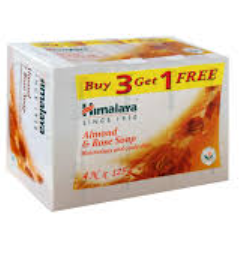 HIMALAYA ALMOUND & ROSE 3+1 SOAP MRP Rs 192