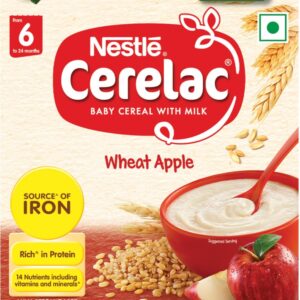 Nestle Cerelac Stage 1 Cereal - 6+ Months Wheat Apple MRP Rs 295