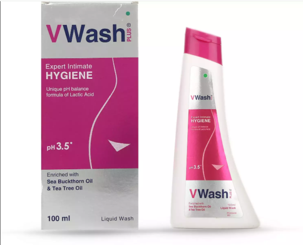 V Wash Plus 100ml MRP Rs 180