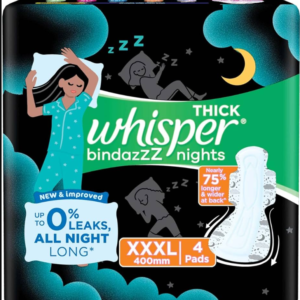 Whisper bindazzz night sanitary pads xxxl MRP Rs 140